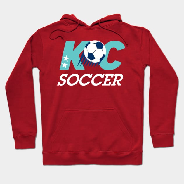 KC Soccer Current Red Hoodie by Fountain City Designs KC